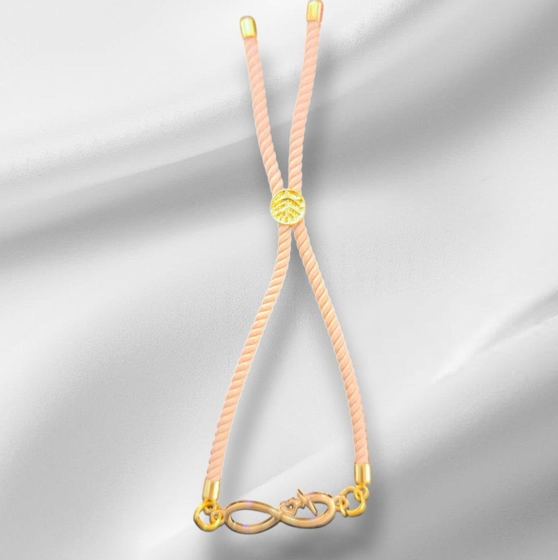 Bracelet en nylon fait main avec breloque infini