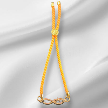 Bracelet en nylon fait main avec breloque infini