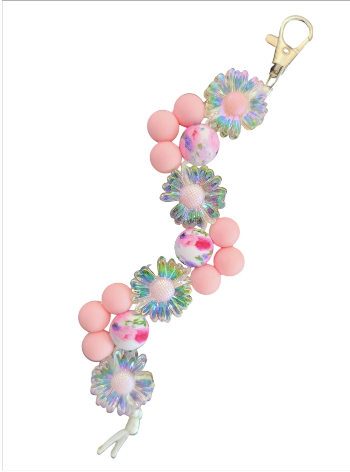 Porte-clés marguerite vintage fait main