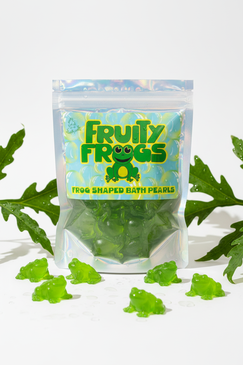 Fruity Frogs - Kikker badparels met kiwi geur, 10 Stuks
