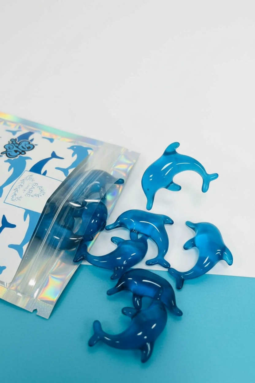 Retro dolfijn badparels kopen - Breng kleur en plezier naar je badkamer