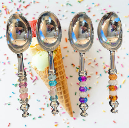 Handmade Ice Cream Scoop / Spoon with Beads