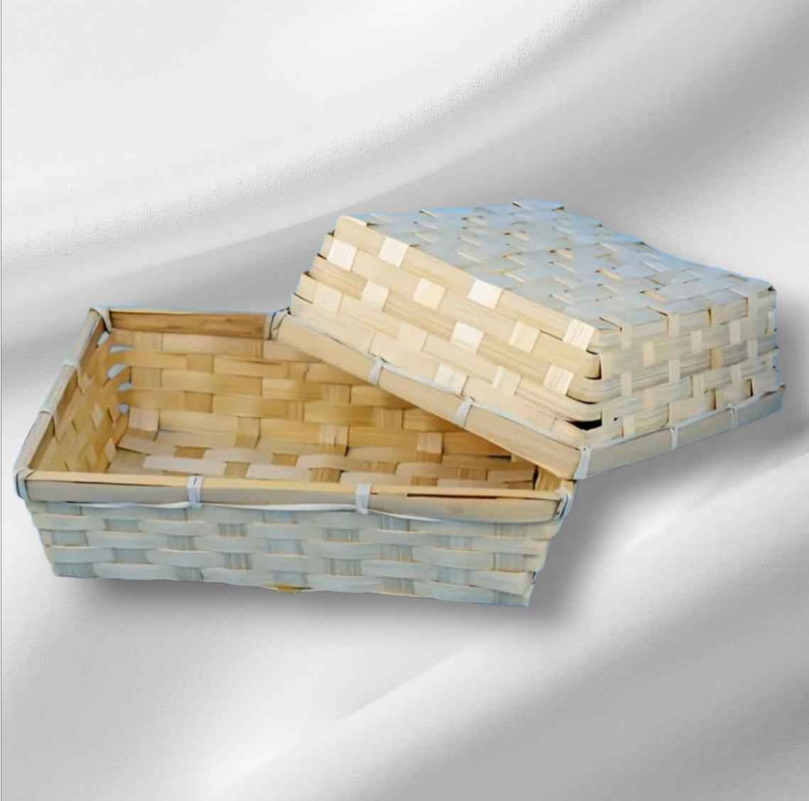 Bamboe handgeweven geschenkmand