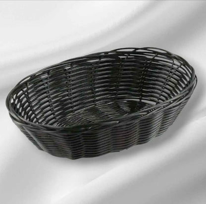 Handgeweven ovale Rotan geschenkmand zwart