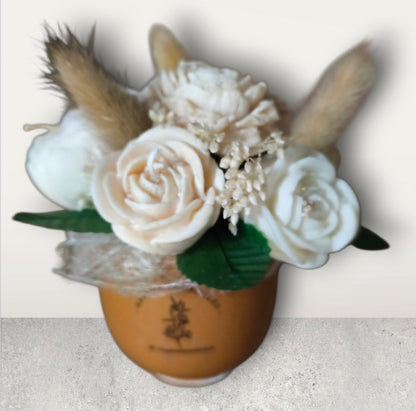 Mini Kaarsen Bloemenboeket voor een Betoverende geur