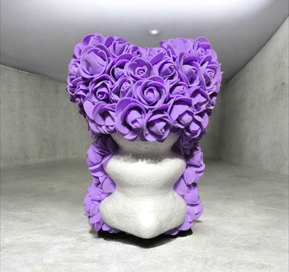 Rozen Beer Paars 25 cm Handgemaakt voor een Unieke Decoratie
