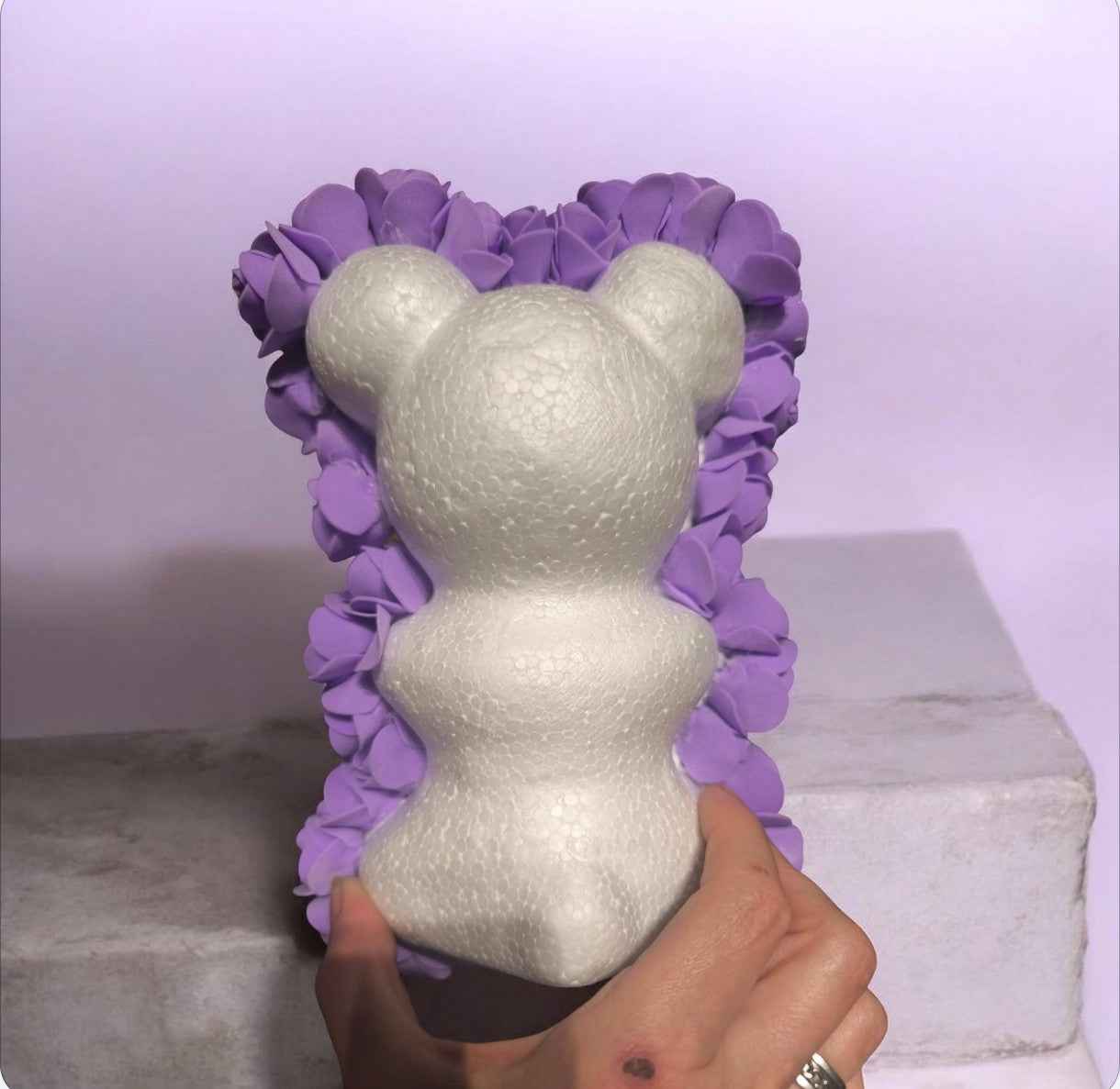 Rozen Beer Paars 25 cm Handgemaakt voor een Unieke Decoratie