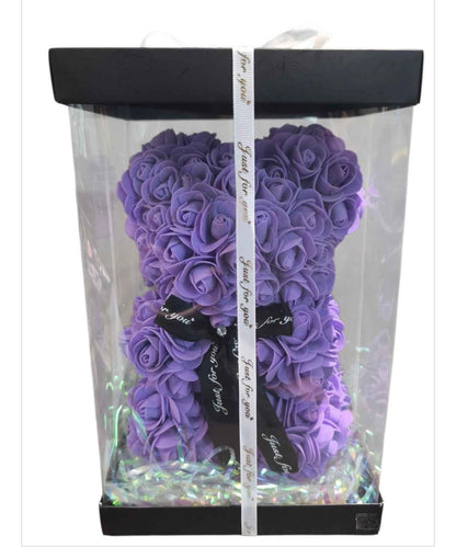 Rozen Beer Paars 25 cm Handgemaakt voor een Unieke Decoratie