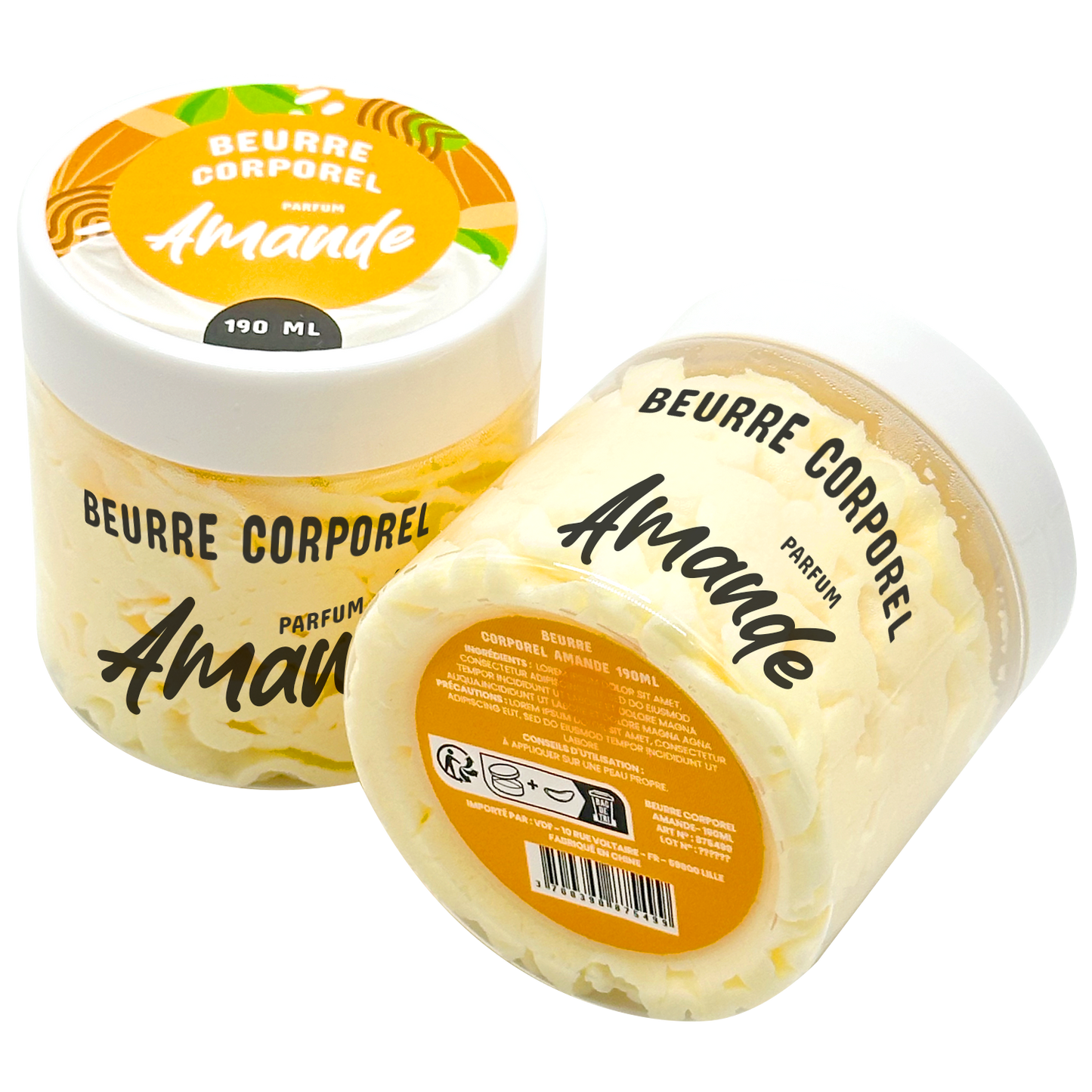 Opgeklopte Body Butter - 190ml - Amandelgeur - FT