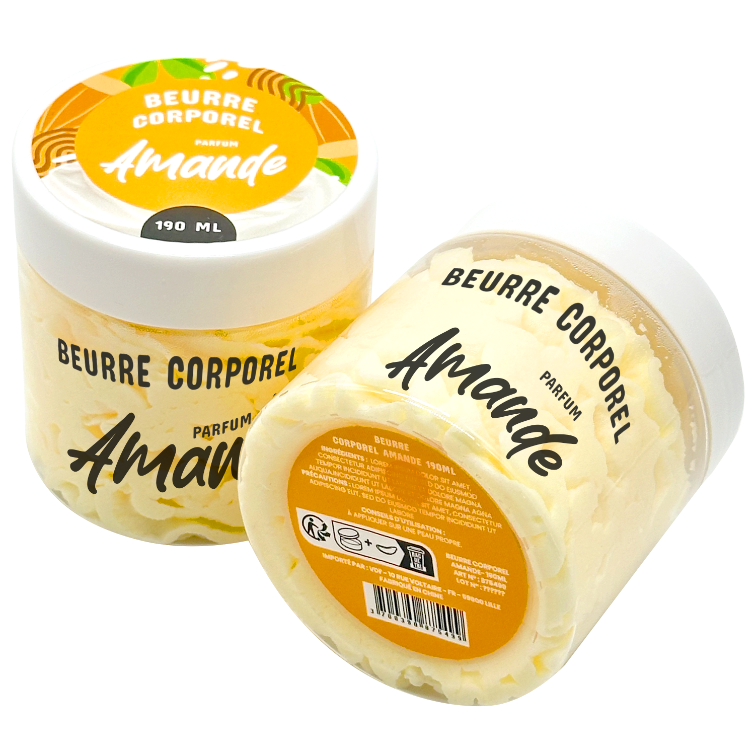 Opgeklopte Body Butter - 190ml - Amandelgeur - FT