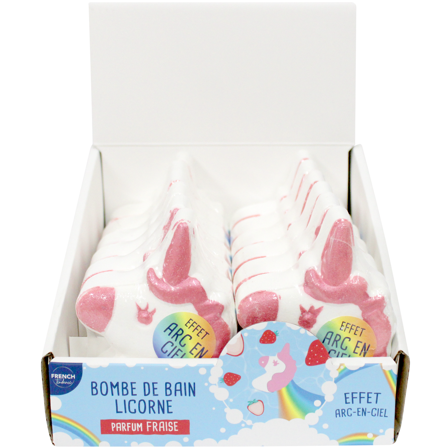 Badbom 150 gr - Eenhoorn regenboogeffect - Aardbeiengeur