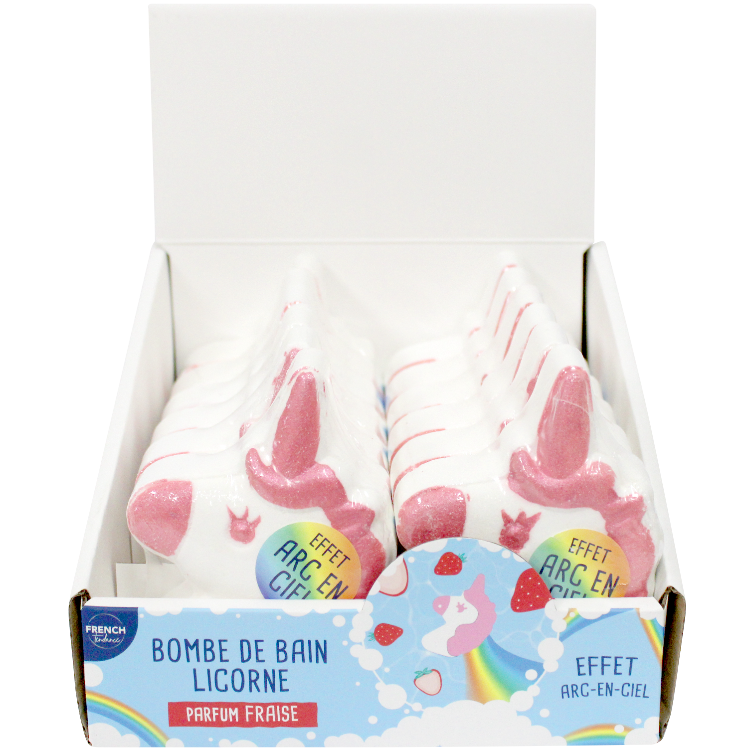 Badbom 150 gr - Eenhoorn regenboogeffect - Aardbeiengeur