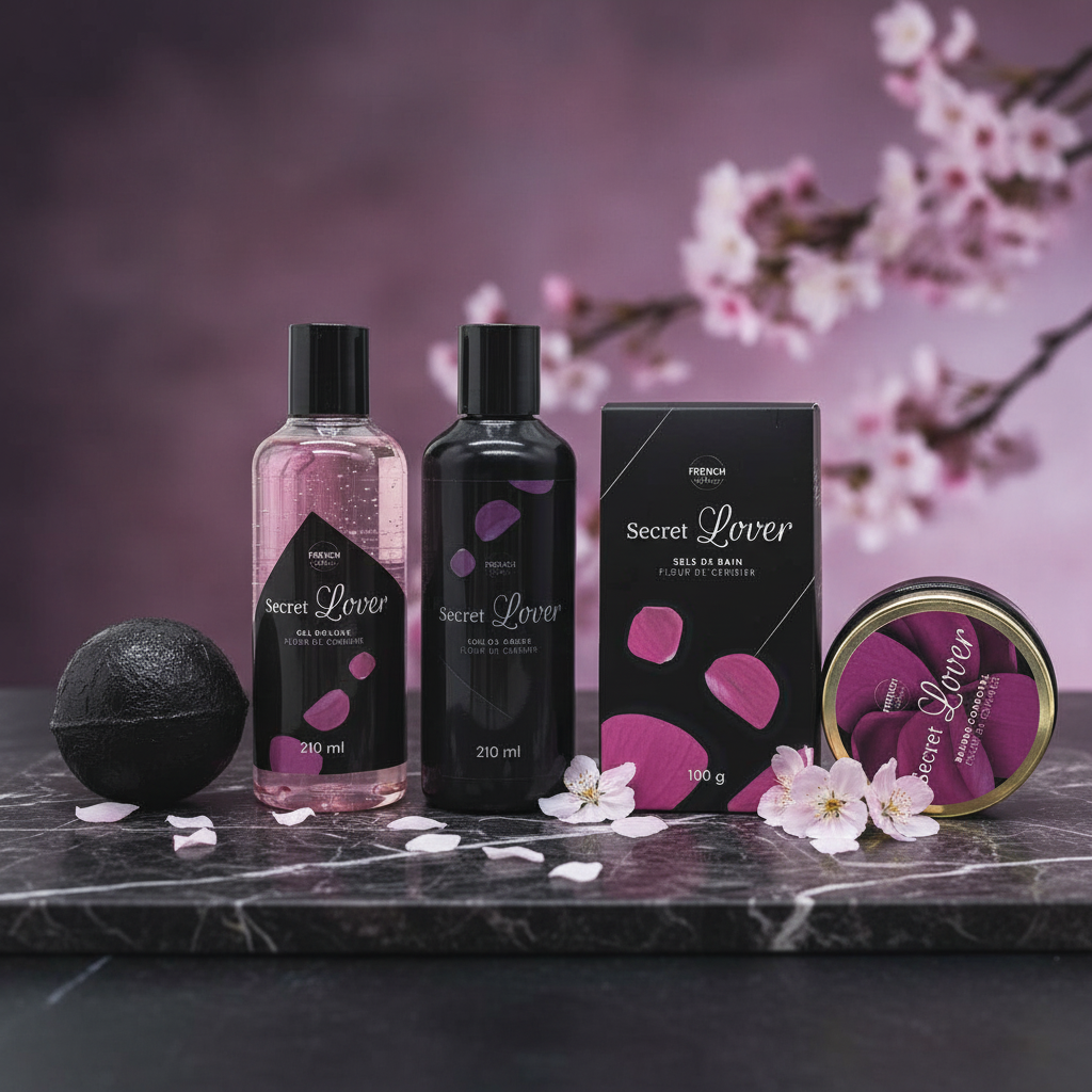 Bathtub Rose / Gold Cherry Blossom - Bathtub Gift Set Cherry Blossom