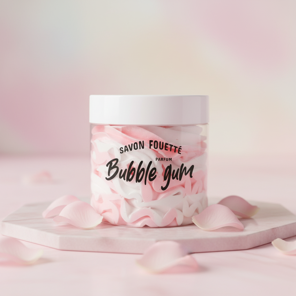 whipped cream soap: Strawberry & kiwi