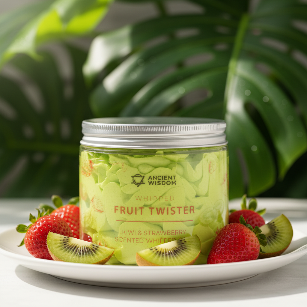 whipped cream soap: Strawberry & kiwi