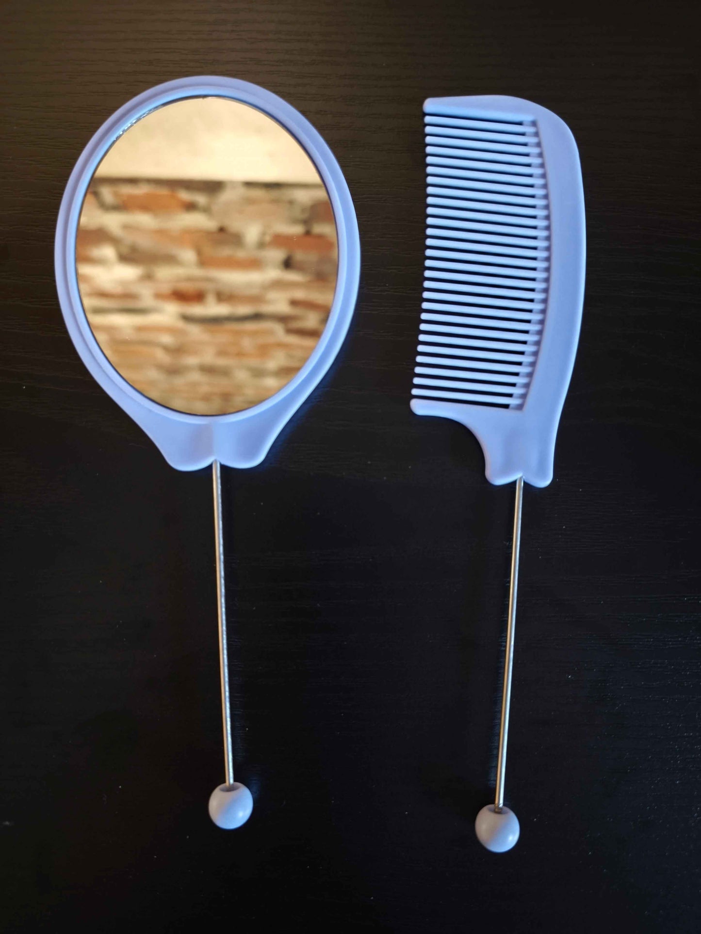 2- delige DIY Schattige blanco Kam en spiegel Set