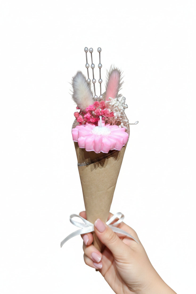 Boeket bloemen kaars 1 stuk - Unieke decoratieve kaars voor elke gelegenheid