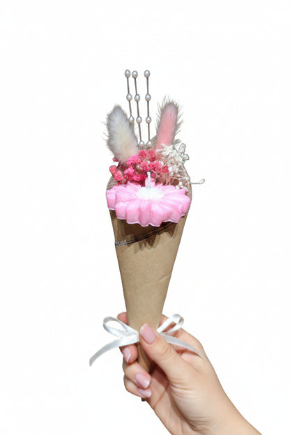 Boeket bloemen kaars 1 stuk - Unieke decoratieve kaars voor elke gelegenheid