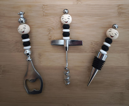 Cadeausets flessenopener,kurkentrekker en wijnflesstop