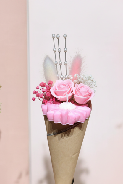 Boeket bloemen kaars 1 stuk - Unieke decoratieve kaars voor elke gelegenheid