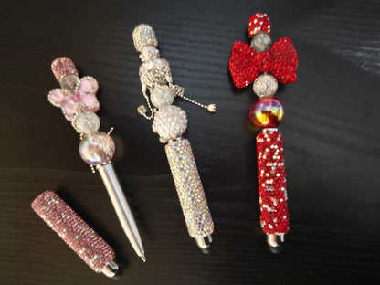 Handgemaakte luxe 2in1 combi glitter touchscreen en balpen