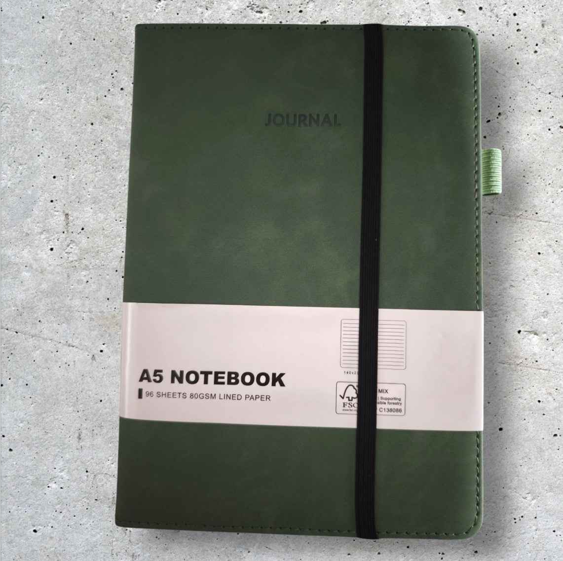 Gepersonaliseerd notitieboekje met siliconen kralen - pen en sleutelhanger