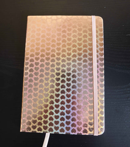 Gepersonaliseerd notitieboekje met siliconen kralen - pen en sleutelhanger